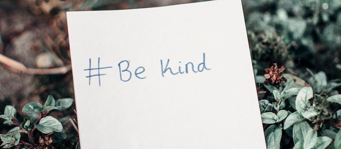 be kind note on flowers